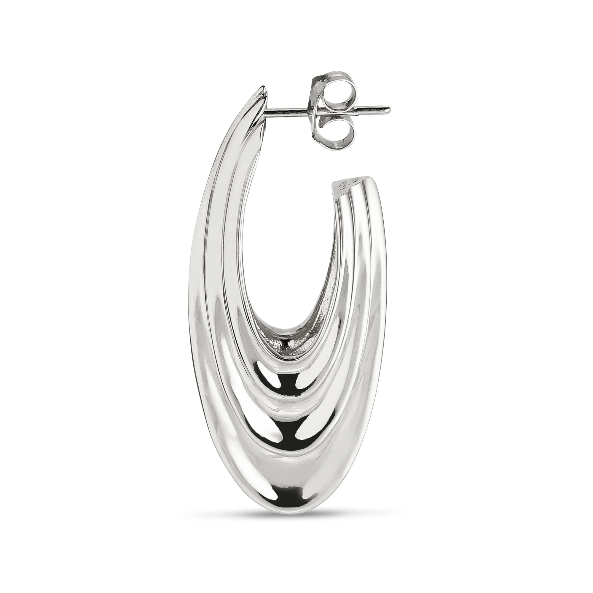 007348 6 Sculture øredobb i sterling sølv fra Jane Kønig